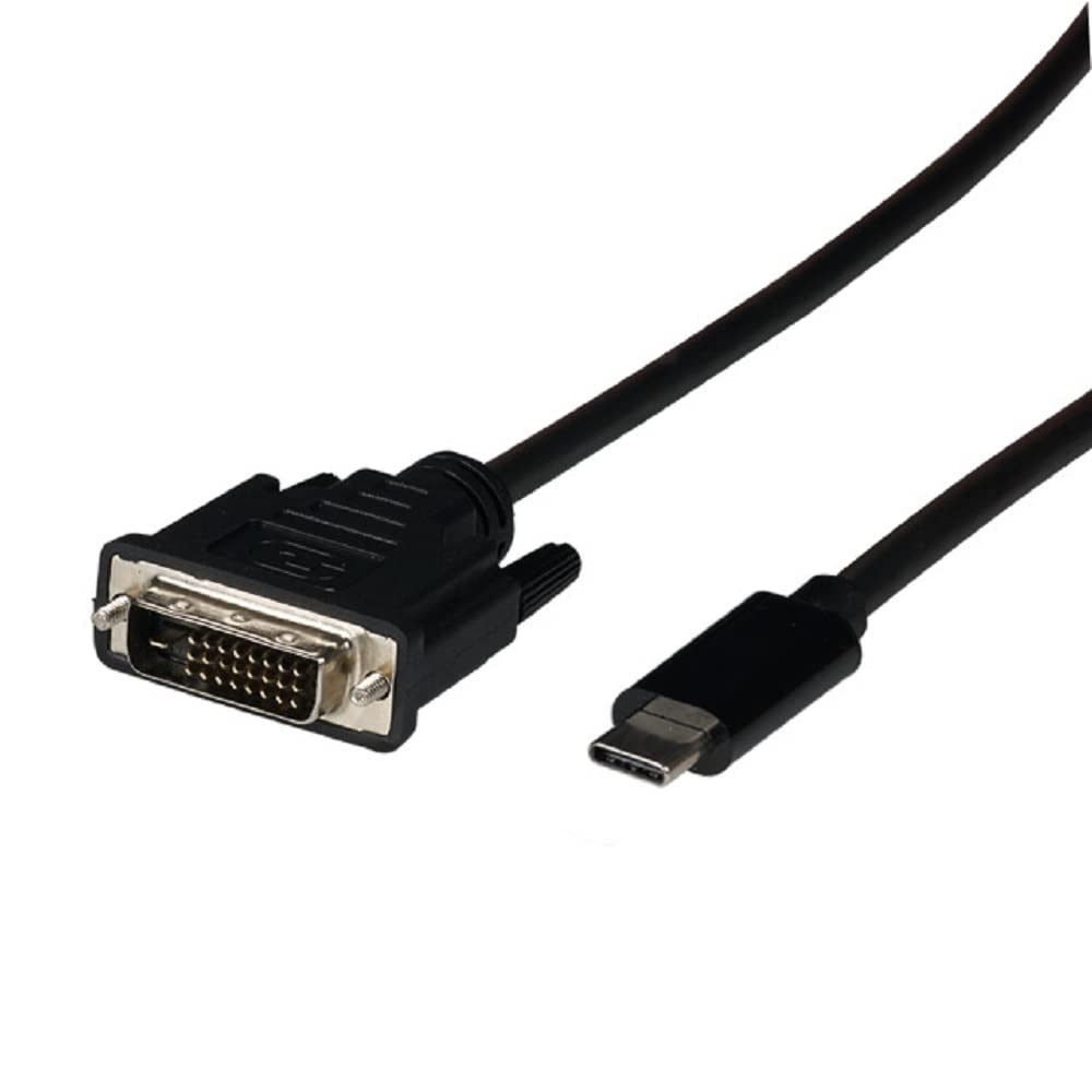 efb-multimedia-usb-c-auf-dvi-d-kabel-2m-schwarz-1080p image 1