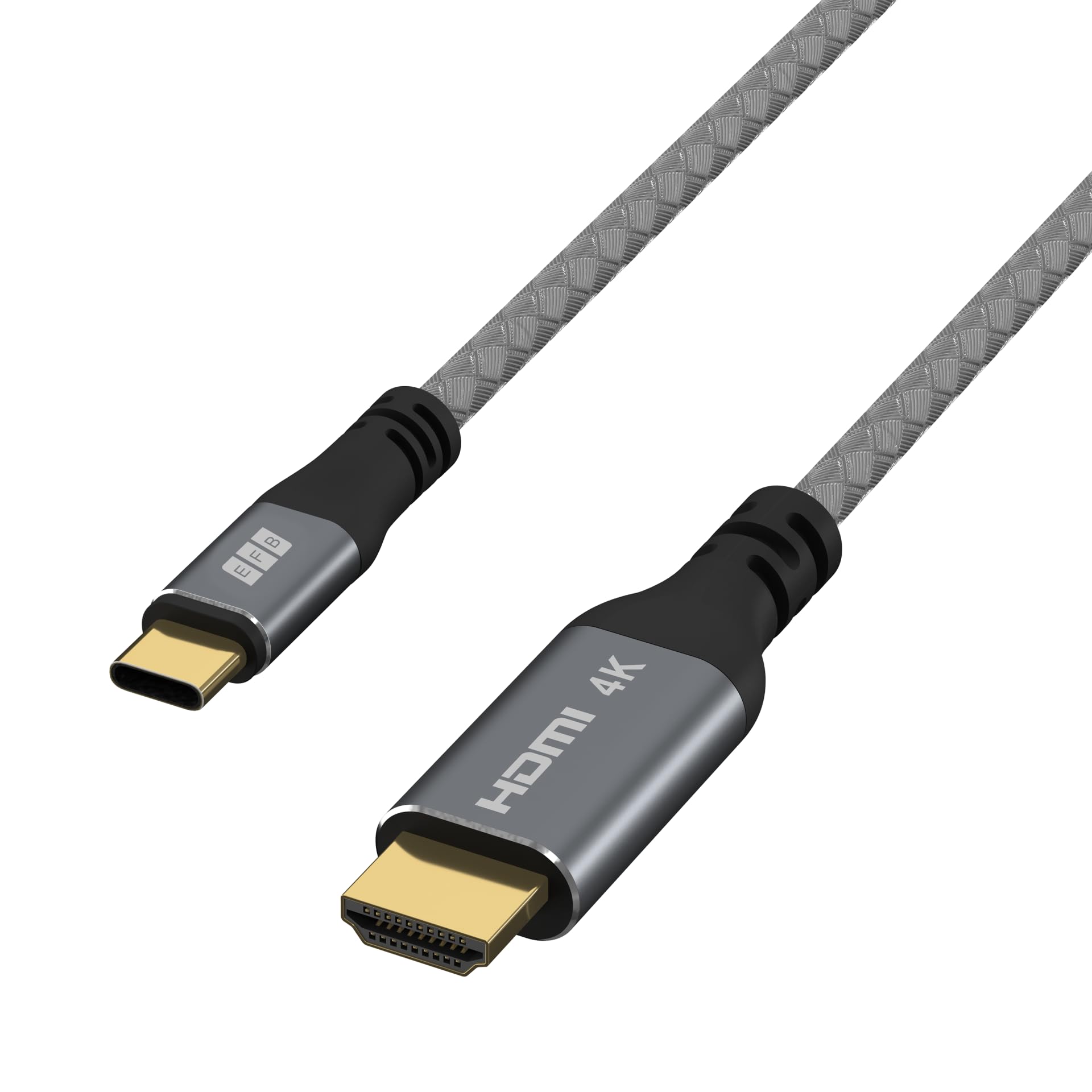 efb-multimedia-usb-c-hdmi-kabel-4k-30hz-1-8m-textil image 3