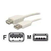 efb-multimedia-usb-2-0-verl-ngerungskabel-5m-grau-a-m-f image 1
