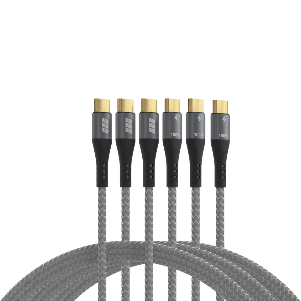 efb-multimedia-usb-c-kabelset-0-5-1-2m-100w-pd-textil image 1