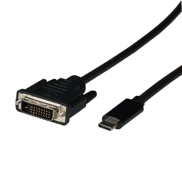 efb-multimedia-usb-c-auf-dvi-d-kabel-2m-schwarz-1080p image 1
