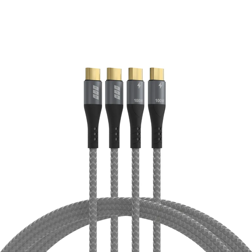 efb-multimedia-usb-c-kabelset-2x2m-100w-pd-grau-textil image 1