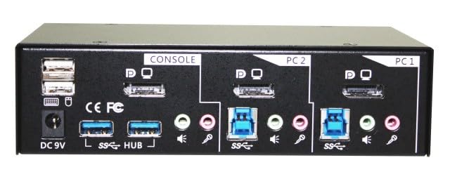 efb-2-port-displayport-usb-kvm-switch-audio-usb-3-0-hub image 2