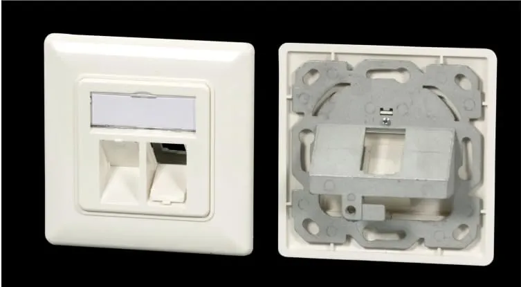 efb-elektronik-rahmenset-2-port-keystone-rahmen image 1