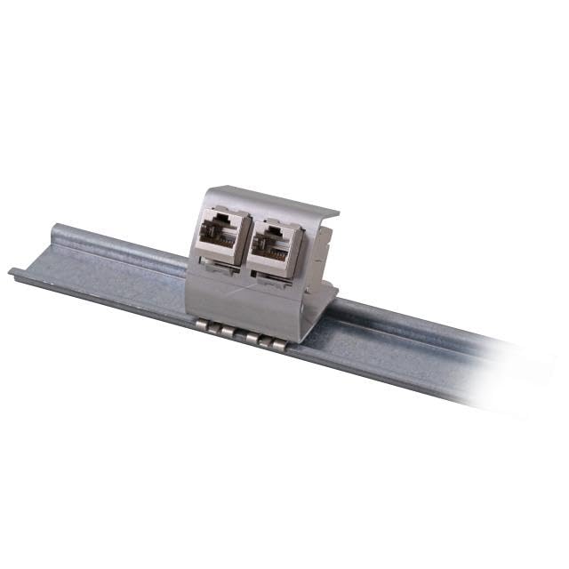 efb-elektronik-kupferverkabelung-keystone-modulhalter-hutschiene-edelstahl image 1