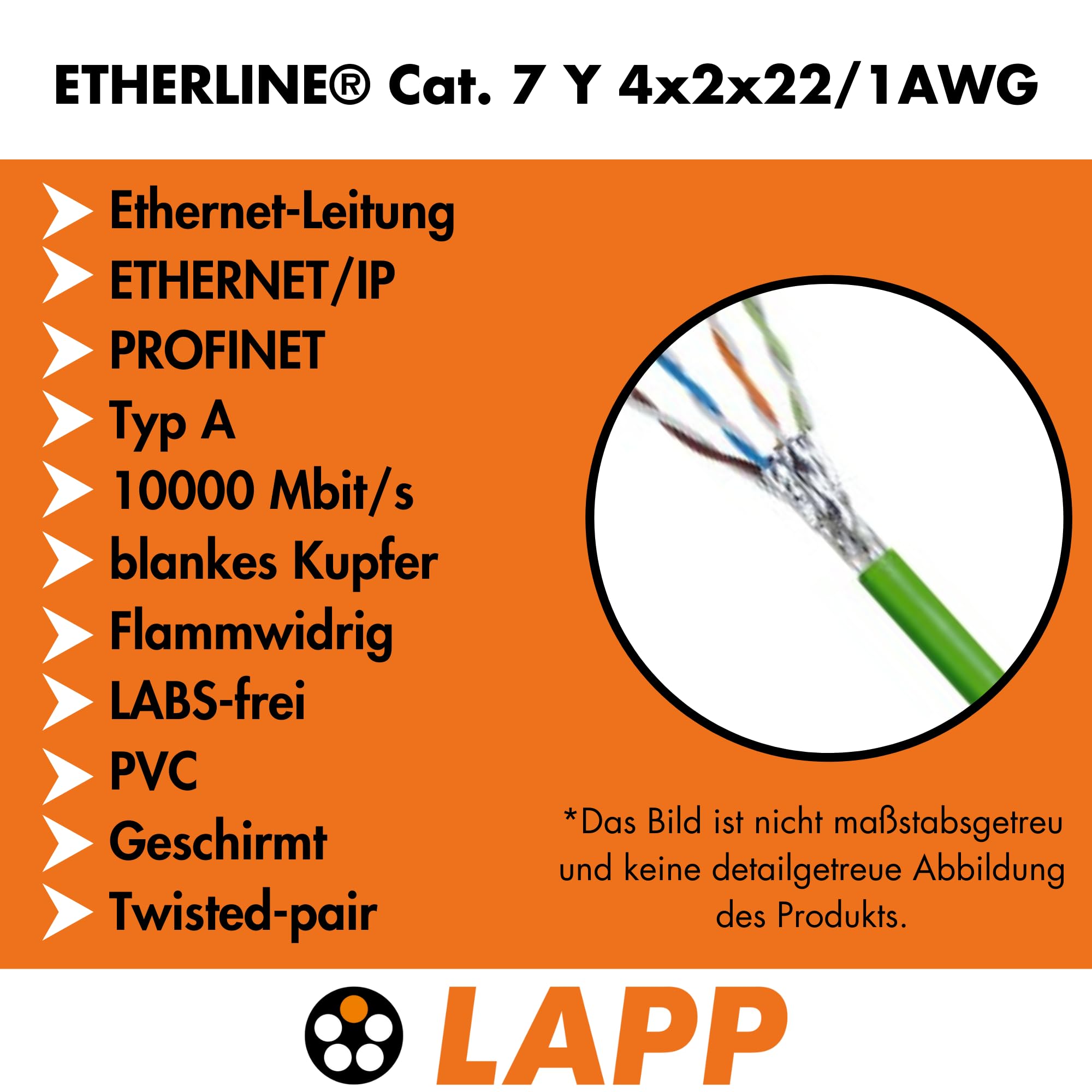 lapp-etherline-cat-7-y-typ-a-netzwerkkabel-10m-600-mhz image 2