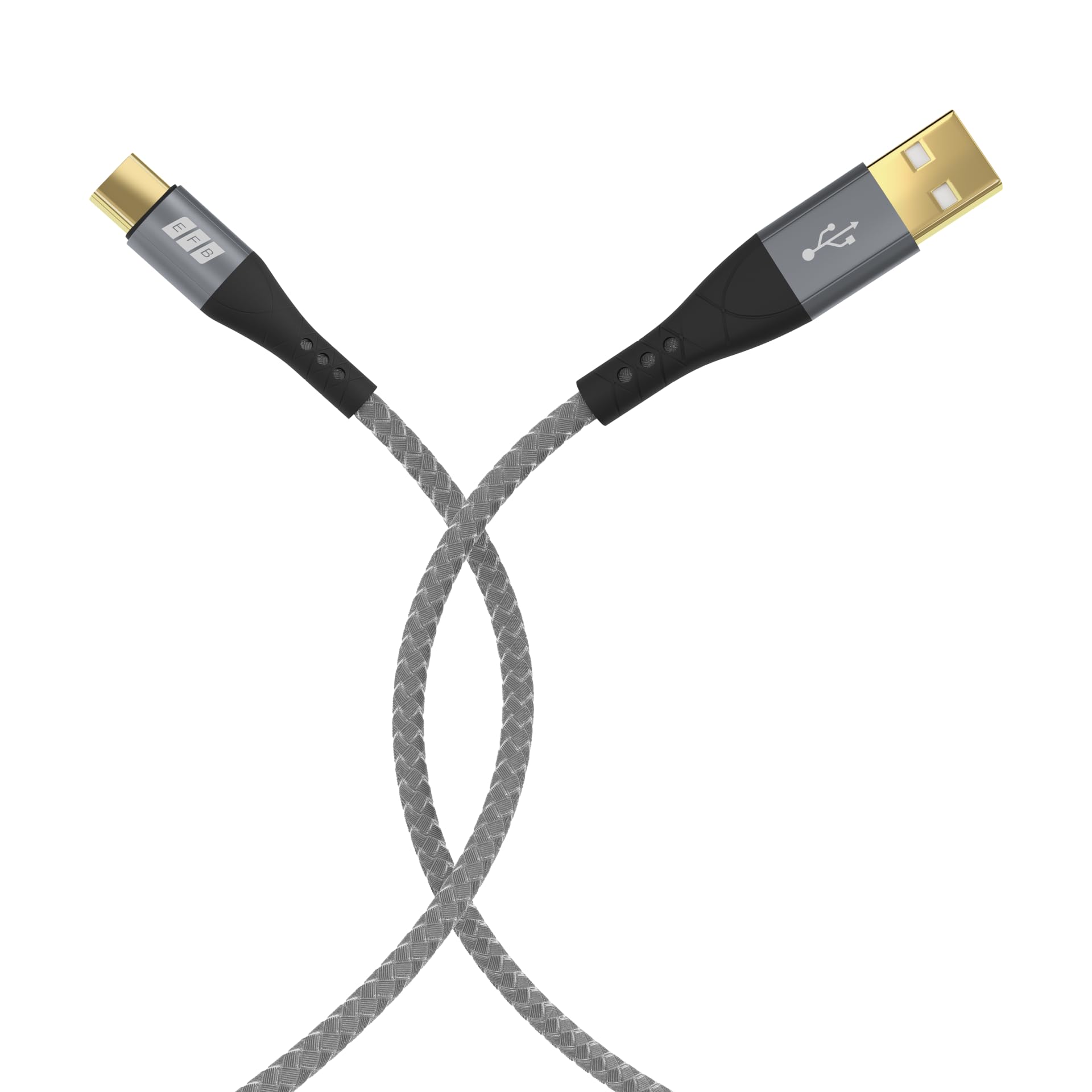 efb-multimedia-usb-a-auf-usb-c-kabel-60w-qc-grau-textil image 4