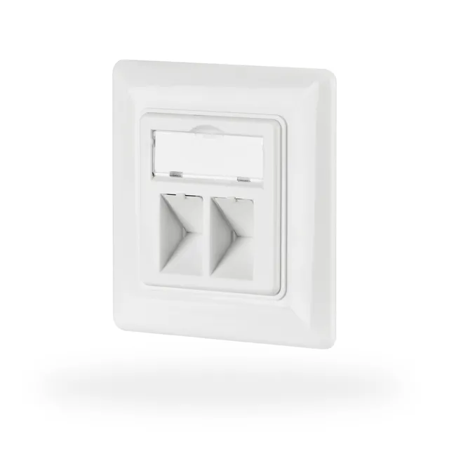 efb-kupferverkabelung-netzwerkdose-2-fach-wei-keystone image 1