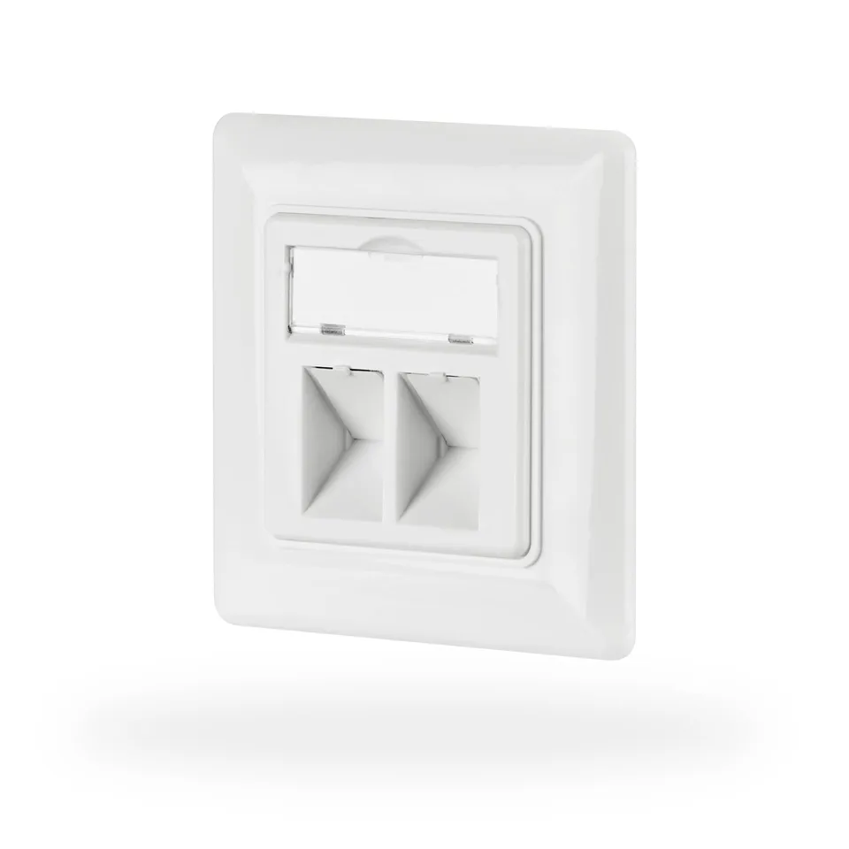 efb-kupferverkabelung-netzwerkdose-2-fach-wei-keystone image 1