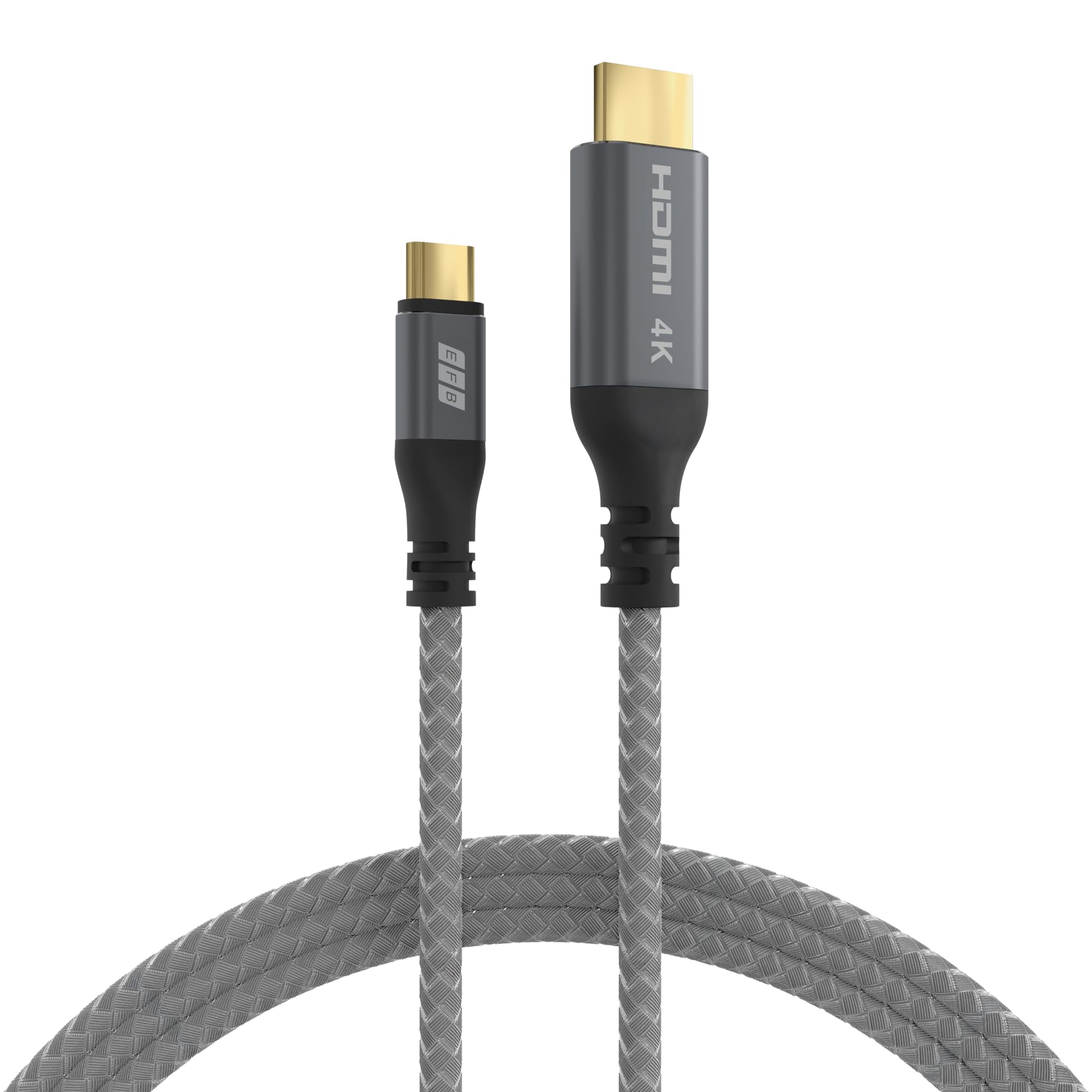 efb-multimedia-usb-c-hdmi-kabel-4k-30hz-1-8m-textil image 1