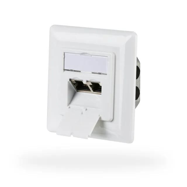 efb-kupferverkabelung-netzwerkdose-cat6a-2-fach-wei image 1