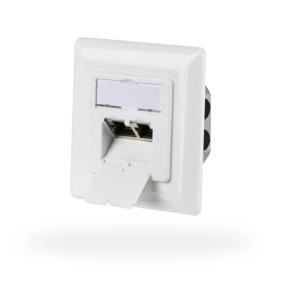 efb-kupferverkabelung-netzwerkdose-cat6a-2-fach-wei image 1