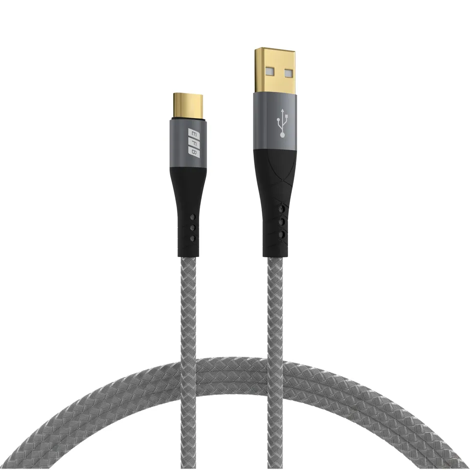 efb-multimedia-usb-a-auf-usb-c-kabel-60w-qc-grau-textil image 1