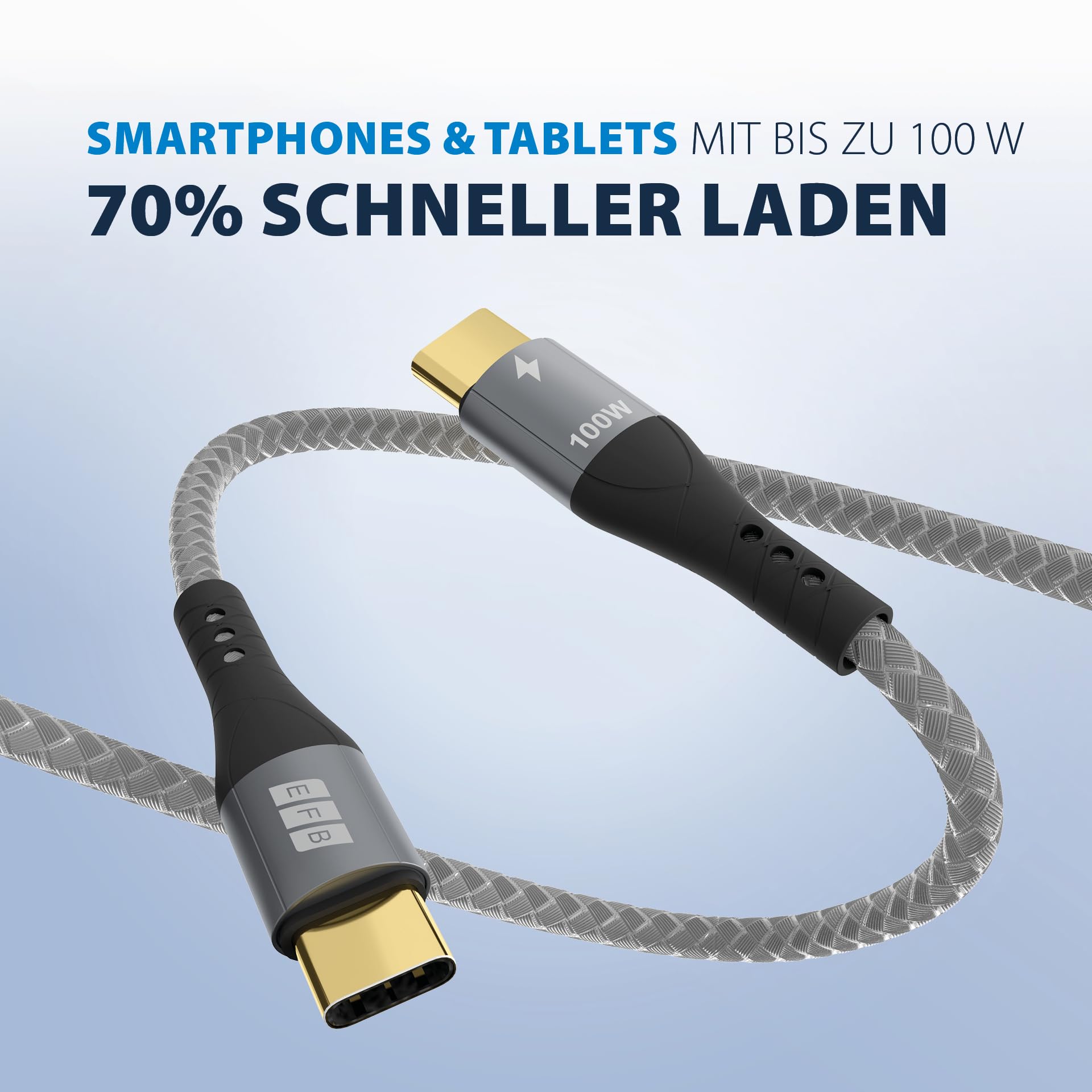 efb-multimedia-usb-c-kabel-100w-pd-5a-grau-textil image 5