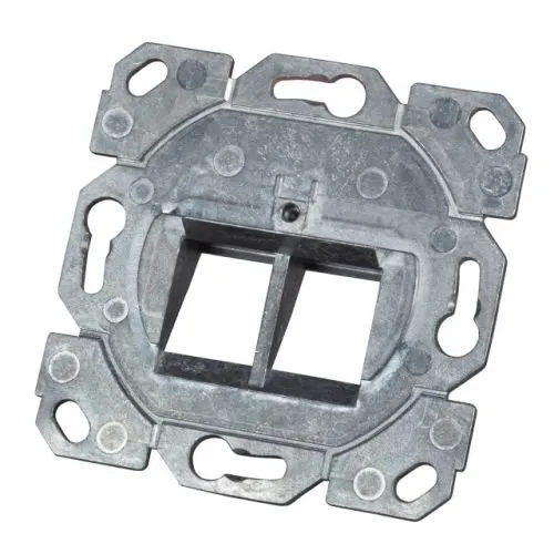 efb-tragring-2-port-netzwerkdose-keystone-aluminium-schrg-auslass image 1
