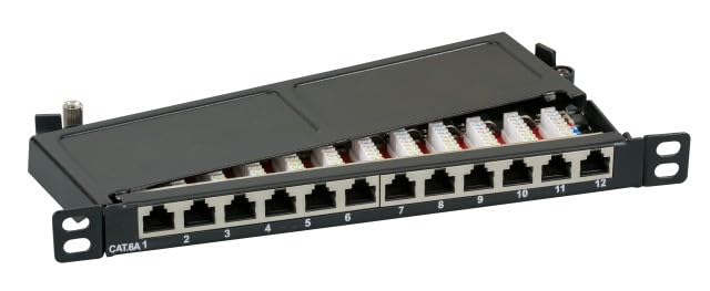efb-kupferverkabelung-mini-patchpanel-12xrj45-cat-6a-10-zoll image 1