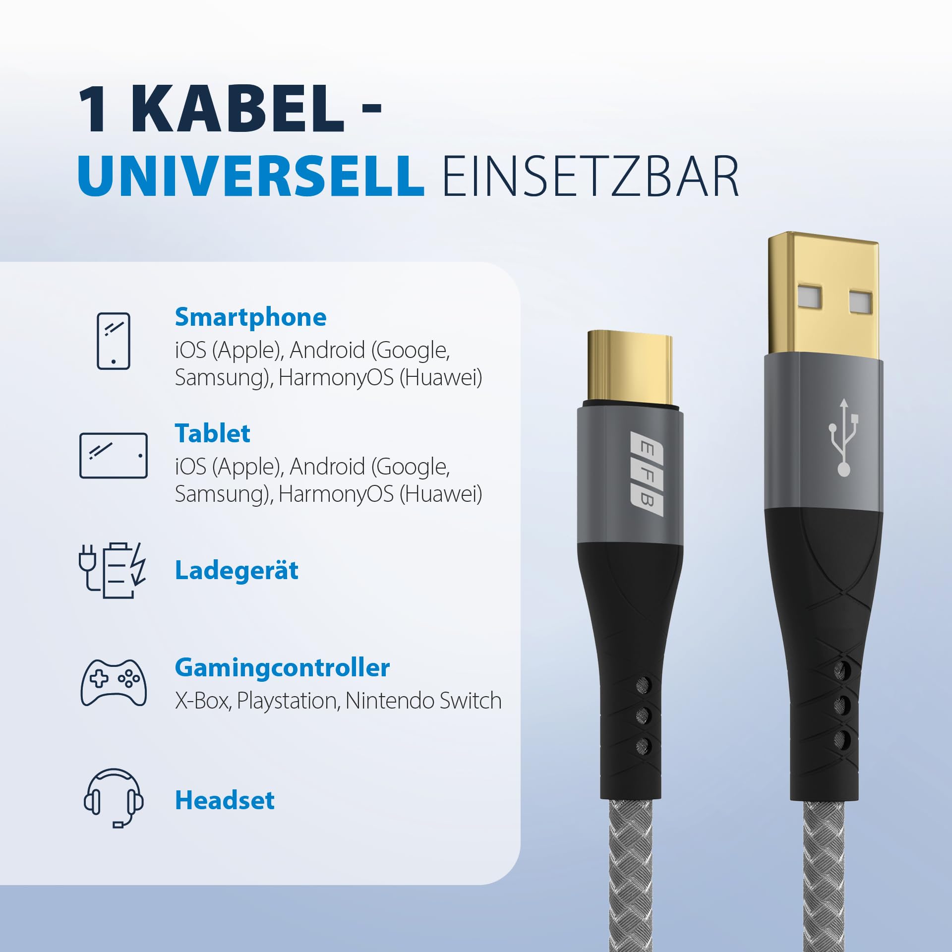 efb-multimedia-usb-a-auf-usb-c-kabel-60w-qc-grau-textil image 6