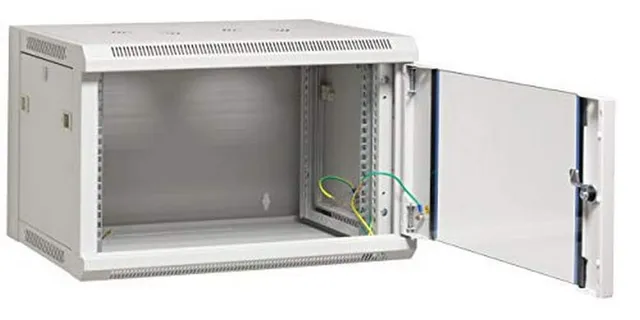 efb-flat-pack-19-wandgeh-use-12he-450mm-netzwerkschrank-ral7035 image 1