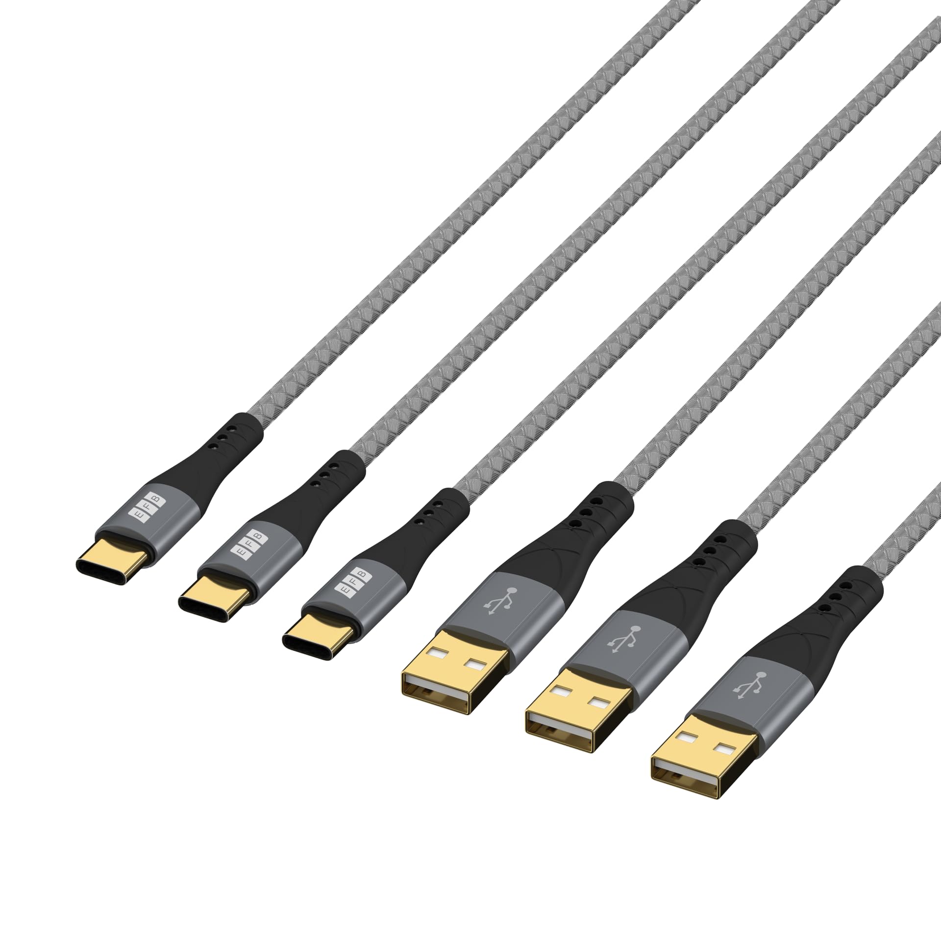 efb-multimedia-usb-a-usb-c-kabelset-3x2m-60w-grau image 3