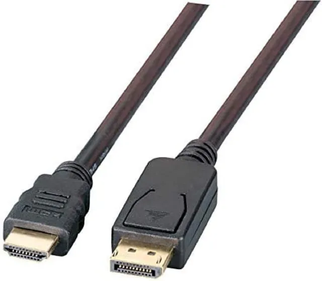 efb-multimedia-displayport-hdmi-kabel-1m-schwarz-full-hd image 1