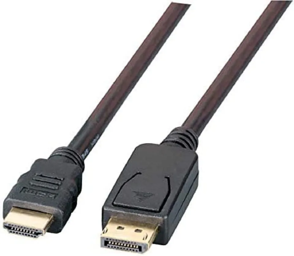 efb-multimedia-displayport-hdmi-kabel-1m-schwarz-full-hd image 1