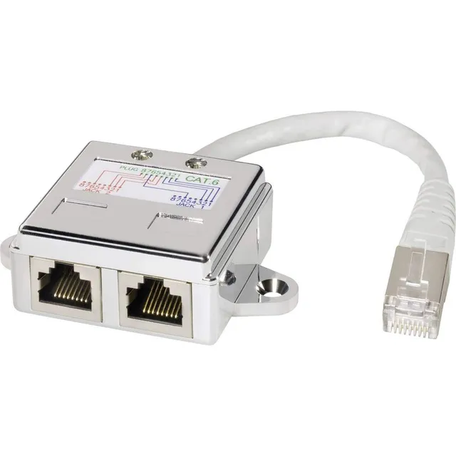 efb-elektronik-kupferverkabelung-k5126-015-t-adapter-cat-6-wei-15-cm image 1