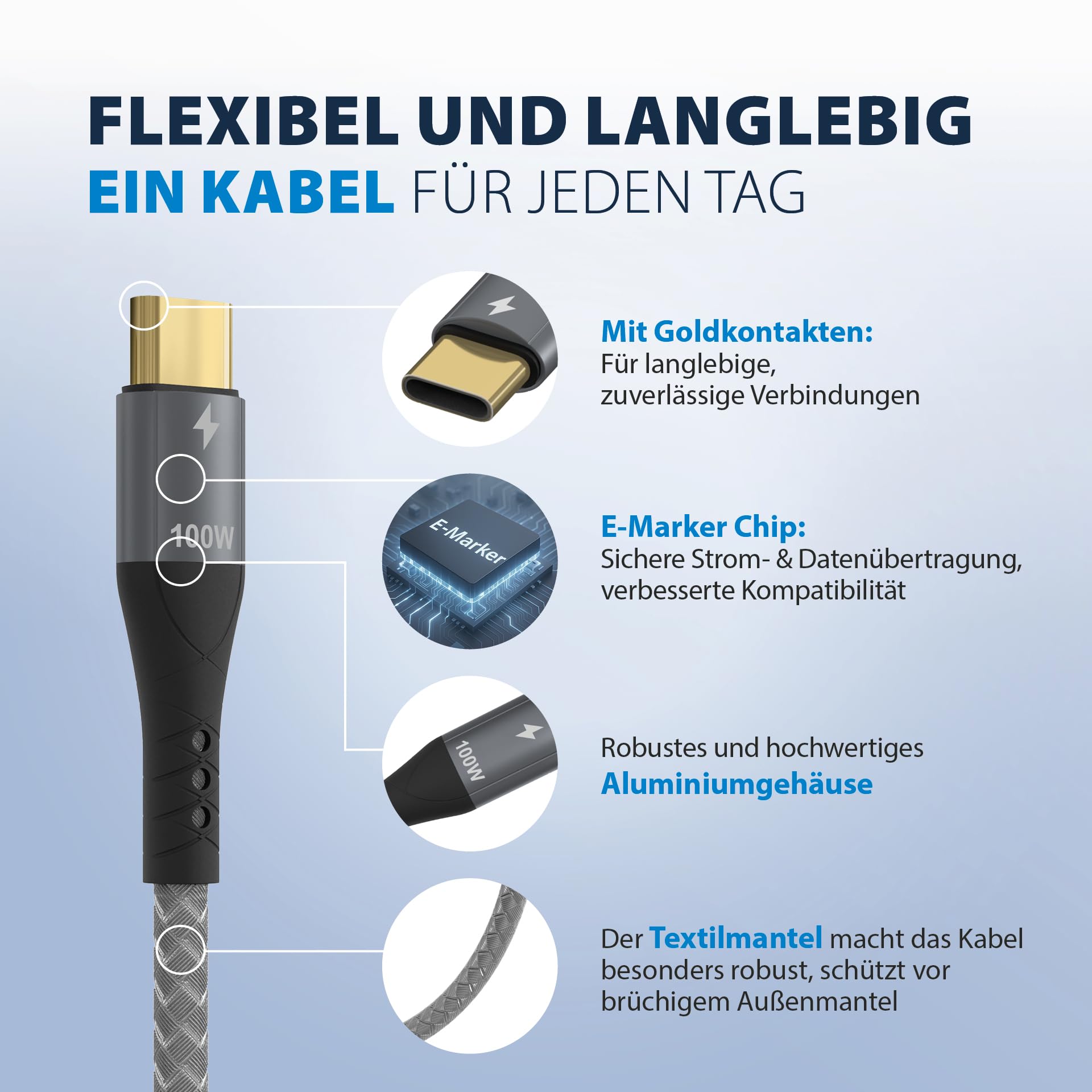 efb-multimedia-usb-c-kabel-100w-pd-5a-grau-textil image 7