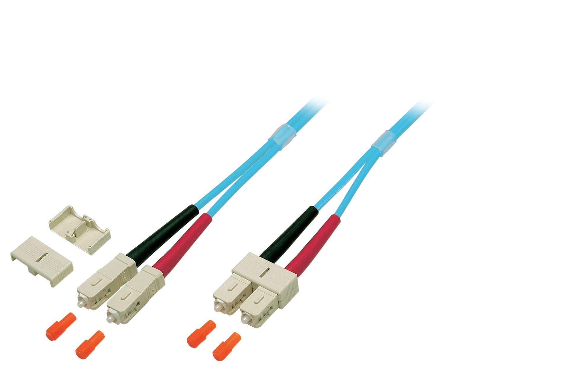 efb-elektronik-lwl-patchkabel-om3-sc-sc-3m-aqua image 1