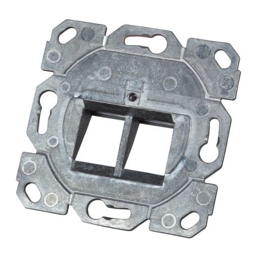 efb-tragring-2-port-netzwerkdose-keystone-aluminium-schrg-auslass image 1