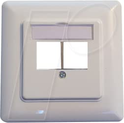 efb-kupferverkabelung-2-port-rahmenset-keystone-gerade-wei image 1