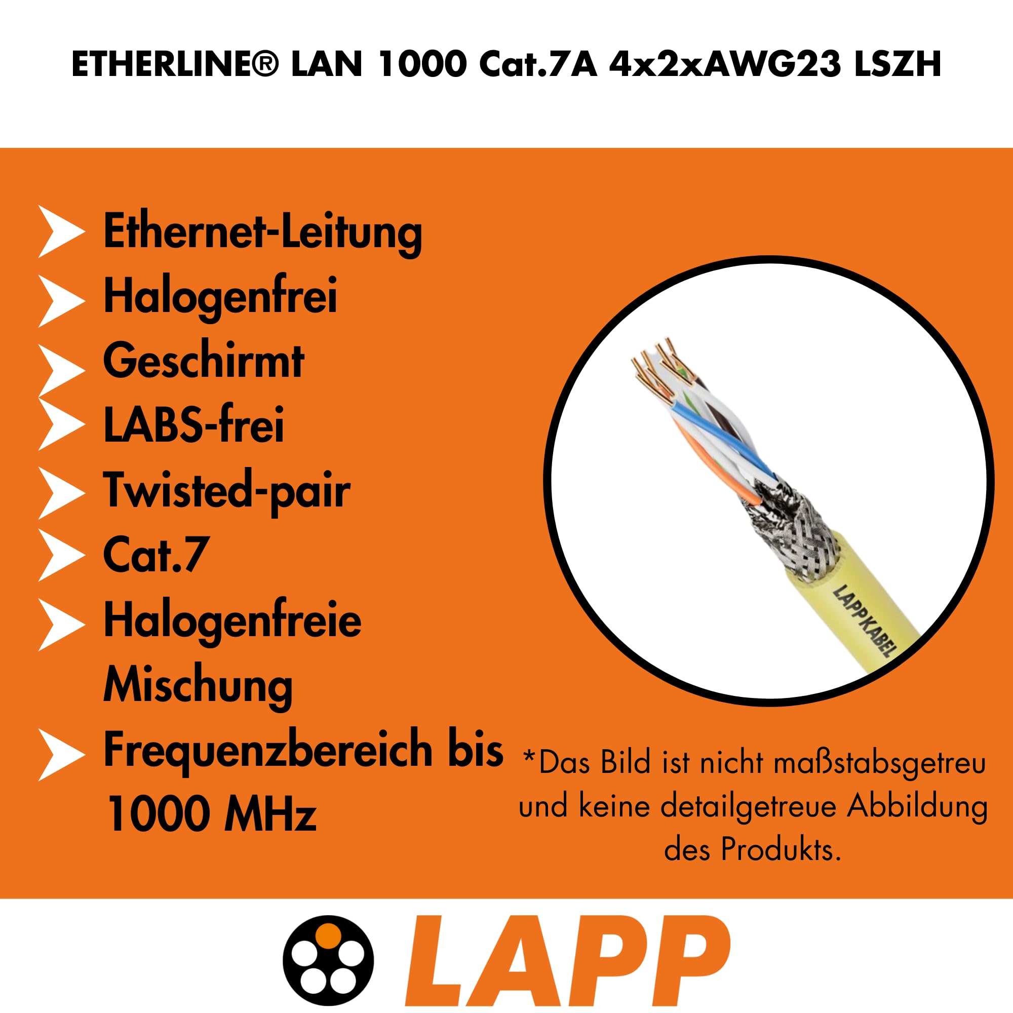 lapp-etherline-lan-1000-cat-7a-netzwerkkabel-10m-1000mhz image 2