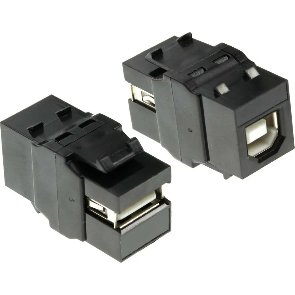 efb-elektronik-eb534-usb-adapter-a-b-snap-in-schwarz image 1