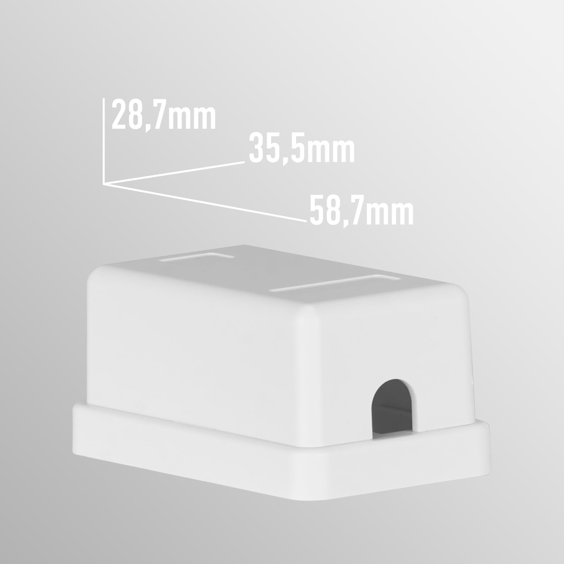 efb-elektronik-keystone-anschlussbox-1-port-aufputz-weiss image 3