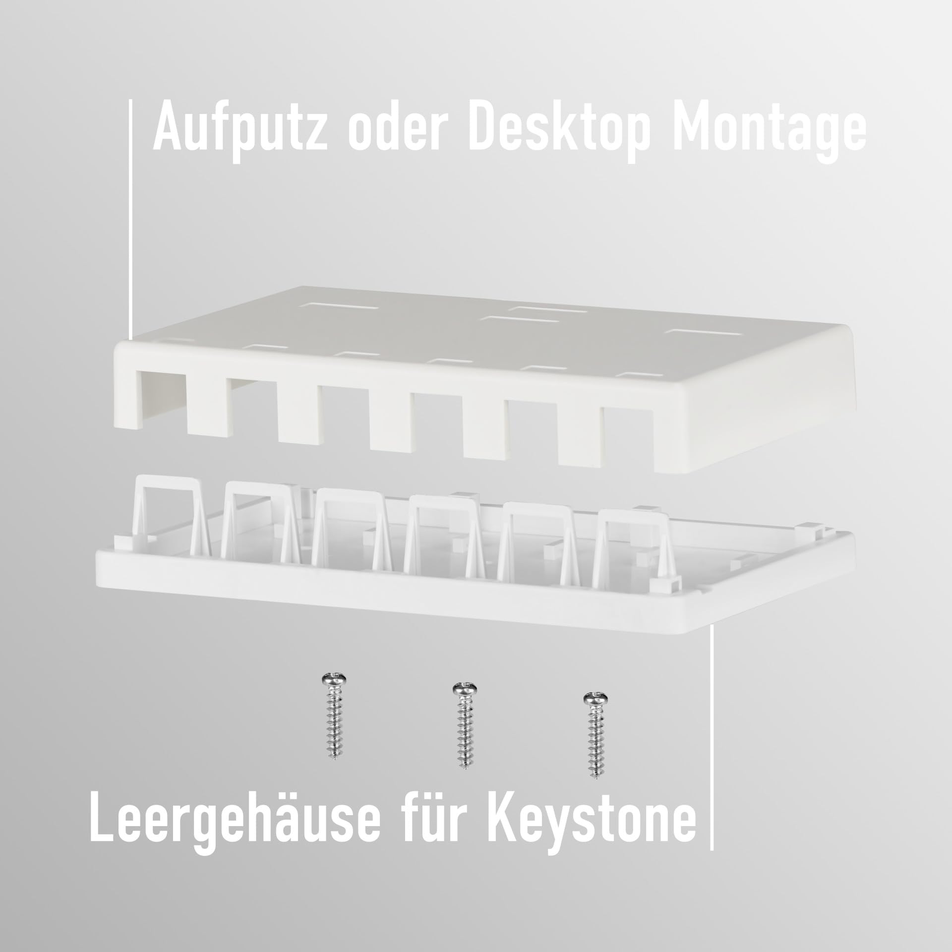 efb-kupferverkabelung-keystone-box-6-port-aufputz image 4