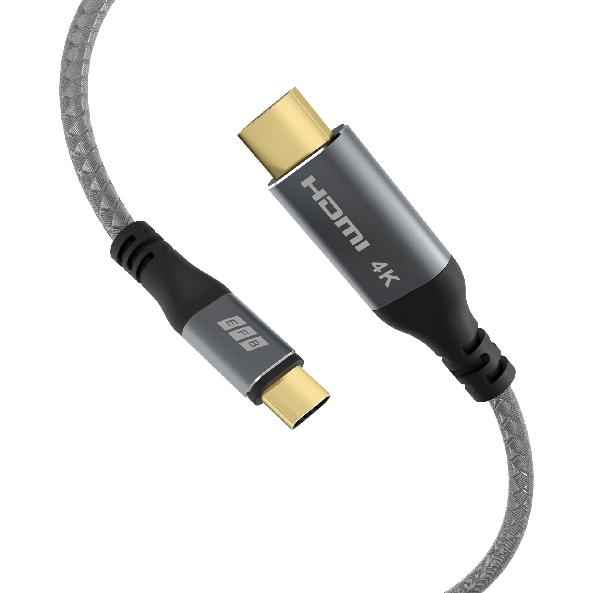 efb-multimedia-usb-c-hdmi-kabel-4k-30hz-1-8m-textil image 2