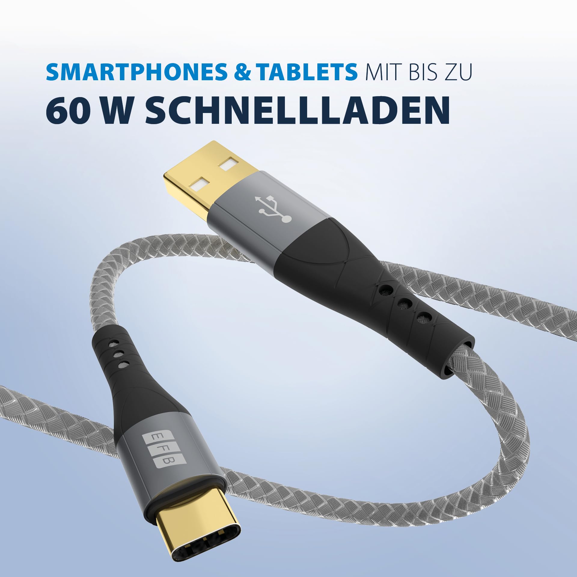 efb-multimedia-usb-a-auf-usb-c-kabel-60w-qc-grau-textil image 5